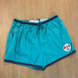 Mens Vintage Mcgregor 2X Swim Trunks Mesh Blue Green Bathing Shorts 80s 90